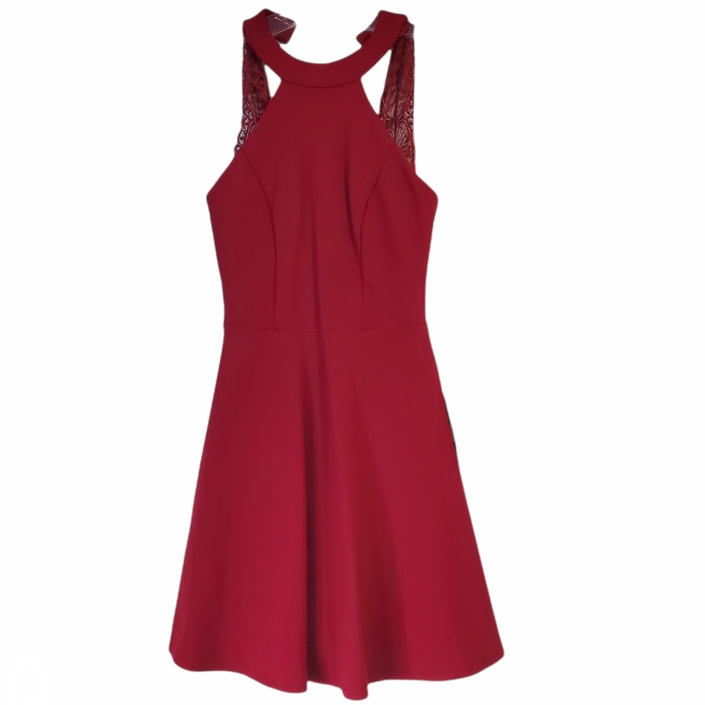 Red Lulu's Dress | Lace Back